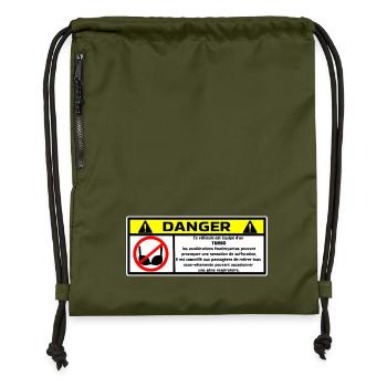 Gefahr Turbo - Turnbeutel aus Recycling-Material - military Green - Vorne
