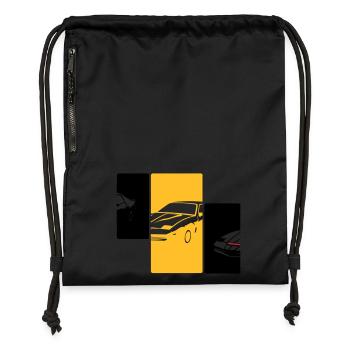 transam1 - Sac à cordon en polyester recyclé - noir - Devant