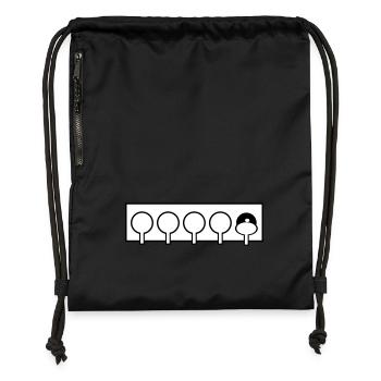 Biathlon shooting range, target - Gymsac made from recycled material - black - Front