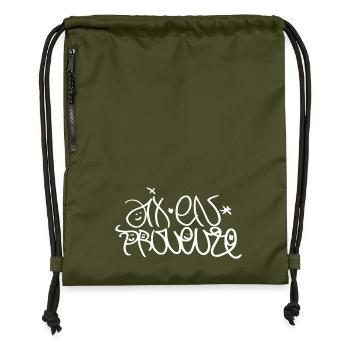 Aix-en-Provence Souvenir T-Shirt Street Art Style - Gymsac made from recycled material - military green - Front