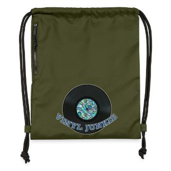 Drogué de vinyle - Sac à cordon en polyester recyclé - military green - Devant