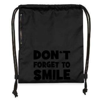 smile - Gymsac made from recycled material - black - Front