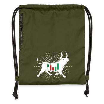 Actions Bulle - Sac à cordon en polyester recyclé - military green - Devant