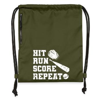 Baseball Motivation - Turnbeutel aus Recycling-Material - military Green - Vorne