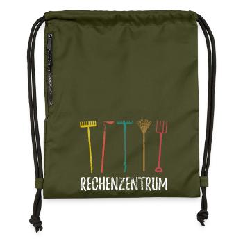 Rechenzentrum - Gärtner Garten Pflanzen - Turnbeutel aus Recycling-Material - military Green - Vorne