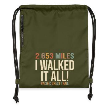 Finisher Pacific Crest Trail T-Shirt Rando PCT - Turnbeutel aus Recycling-Material - military Green - Vorne