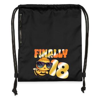 Finally 18 - Gymsac made from recycled material - black - Front
