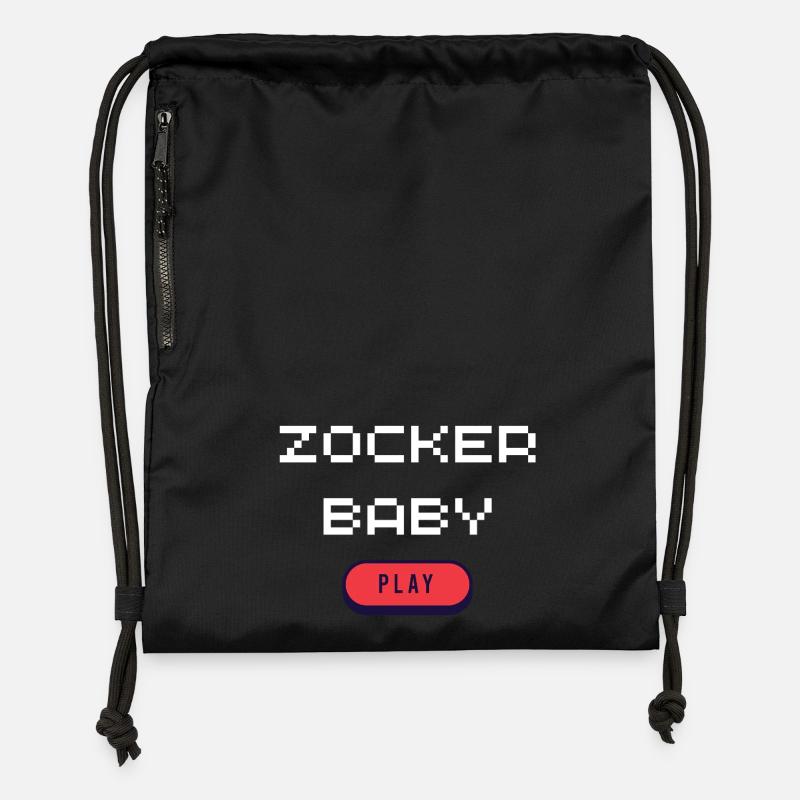 Zocker Baby  - Turnbeutel aus Recycling-Material - Schwarz