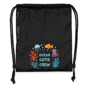 Underwater friends - Gymsac made from recycled material - black - Front