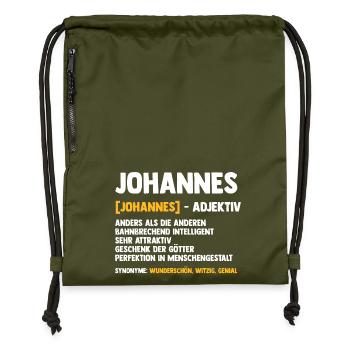 Johannes - Sac à cordon en polyester recyclé - military green - Devant