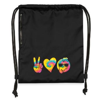 Poulets Coq Dinde - Sac à cordon en polyester recyclé - noir - Devant