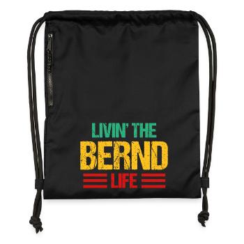 Bernd - Sac à cordon en polyester recyclé - noir - Devant