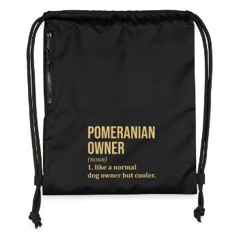 Pomeranian - Gymsac made from recycled material - black - Front