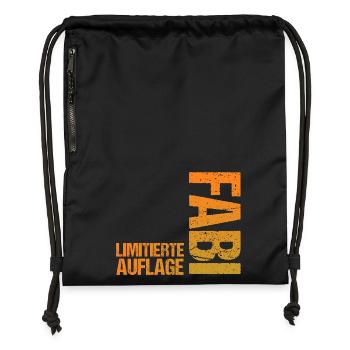 Fabian - Turnbeutel aus Recycling-Material - Schwarz - Vorne