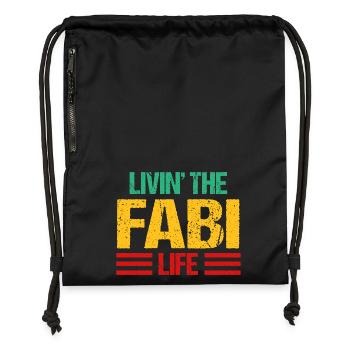 Fabian - Gymsac made from recycled material - black - Front