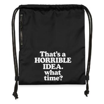 Horrible Idea – What Time ? - Gymsac made from recycled material - military green - Front