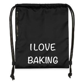I Love Baking - Turnbeutel aus Recycling-Material - military Green - Vorne
