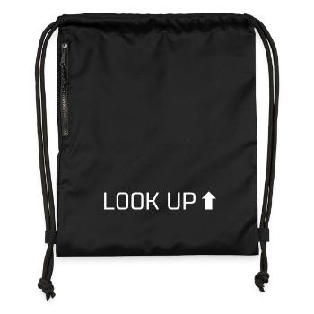 Look Up – Stay Focused, Stay Strong - Turnbeutel aus Recycling-Material - military Green - Vorne