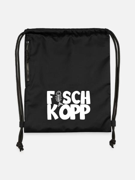 Fischkopp - Turnbeutel aus Recycling-Material - Schwarz