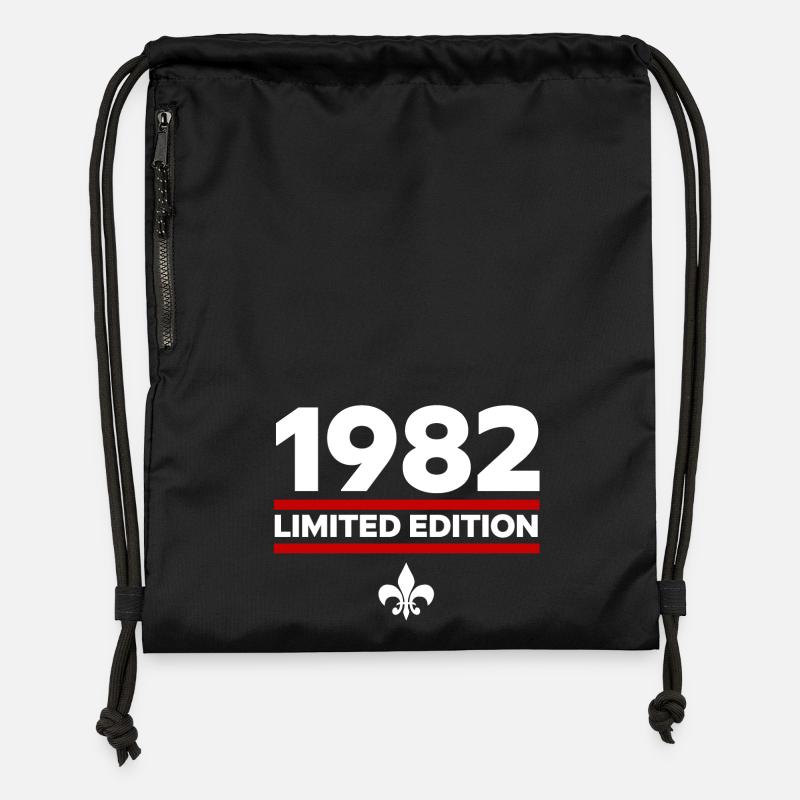Édition limitée de 1982 - Sac à cordon en polyester recyclé - noir