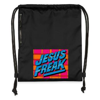 Jesus Freak - Gymsac made from recycled material - black - Front