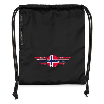 I Love Norway, Elegance Style Design T-Shirt - Gymsac made from recycled material - black - Front