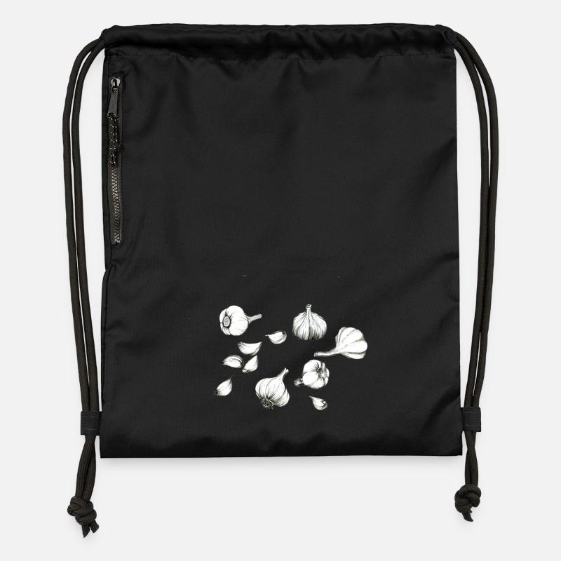 garlic - Gymsac made from recycled material - black