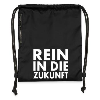 Rein in die zukunft - Turnbeutel aus Recycling-Material - military Green - Vorne
