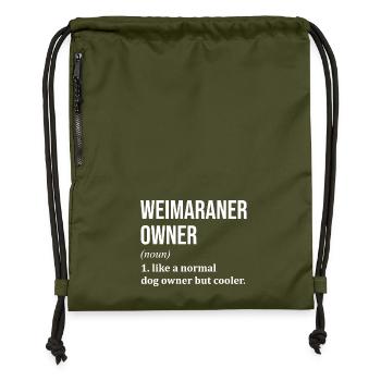 Weimaraner - Turnbeutel aus Recycling-Material - military Green - Vorne
