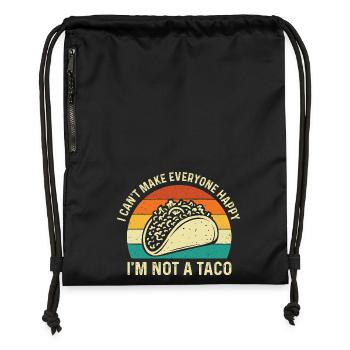 Ich kann nicht alle glücklich machen Ich bin kein Taco - Turnbeutel aus Recycling-Material - military Green - Vorne