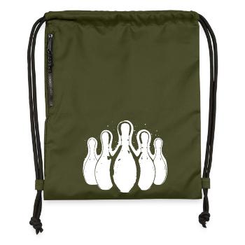 Bowling - Gymsac made from recycled material - military green - Front