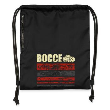 Bocce Petanque Boule Player - Gymsac made from recycled material - black - Front