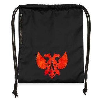 Albanie Shqipëri - Albanian Eagle - Albanian - Sac à cordon en polyester recyclé - noir - Devant