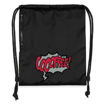 coffee - Sac à cordon en polyester recyclé - noir - Devant