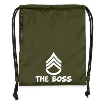 Le chef (blanc) - Sac à cordon en polyester recyclé - military green - Devant