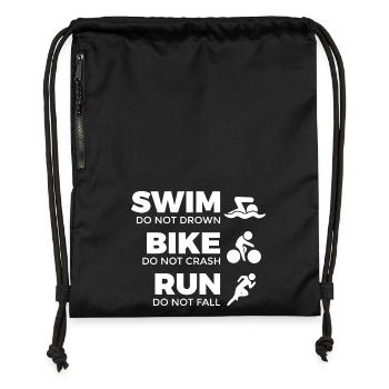 Motivation for triathletes - Gymsac made from recycled material - military green - Front
