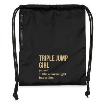 triple saut - Sac à cordon en polyester recyclé - noir - Devant