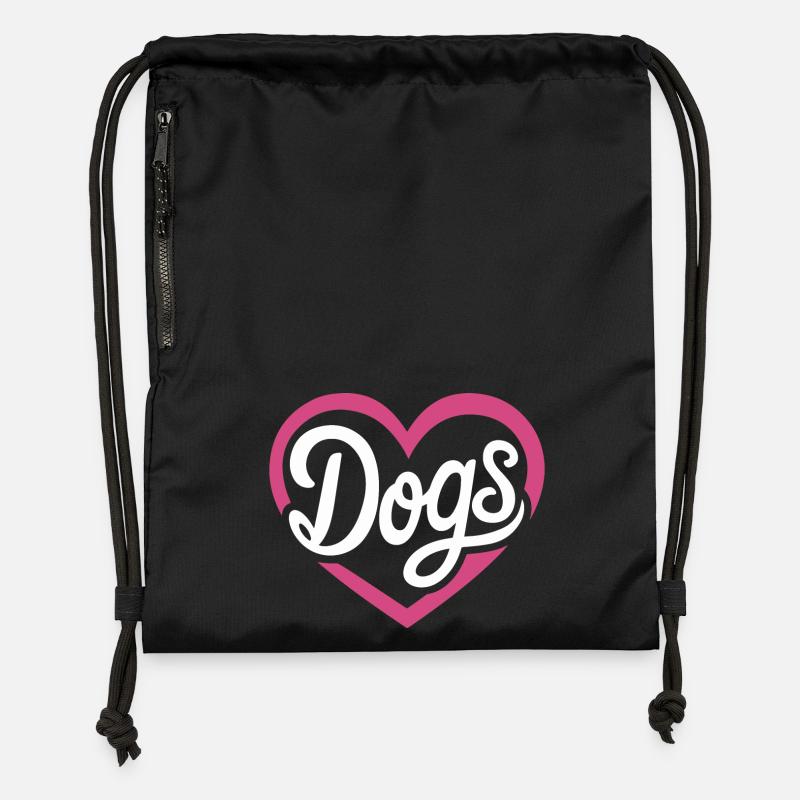 Love Dogs - Gymsac made from recycled material - black