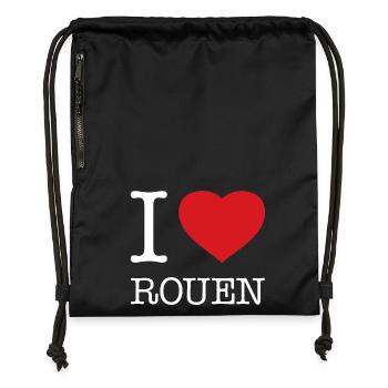 I LOVE ROUEN - Gymsac made from recycled material - military green - Front