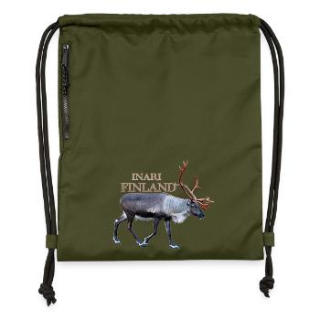 Inari - Gymsac made from recycled material - military green - Front