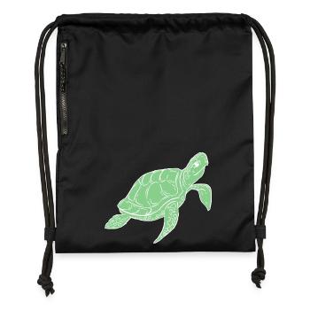 Green Sea Turtle Ocean Illustration - Gymsac made from recycled material - military green - Front