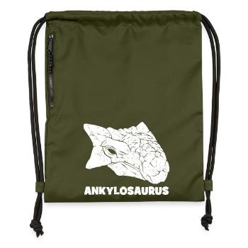 Ankylosaurus Fossil Schädel - Turnbeutel aus Recycling-Material - military Green - Vorne