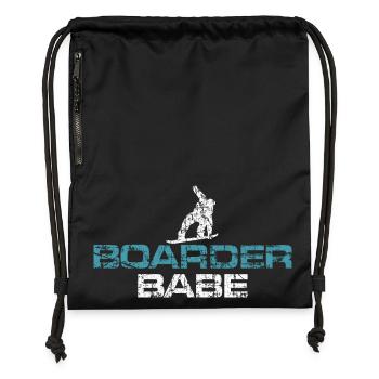Boarder Babe Vintage White/Blue - Turnbeutel aus Recycling-Material - Schwarz - Vorne