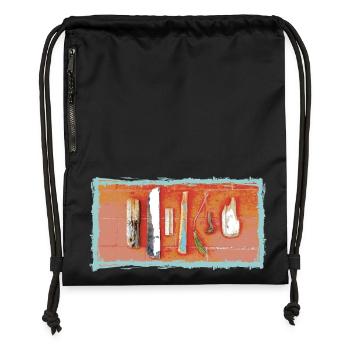 Rustic flotsam range - Gymsac made from recycled material - black - Front