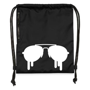 Sonnenbrille schmelzend – Aviator Cool Swag Design - Turnbeutel aus Recycling-Material - military Green - Vorne