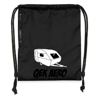 QEK Aero - Turnbeutel aus Recycling-Material - Schwarz - Vorne