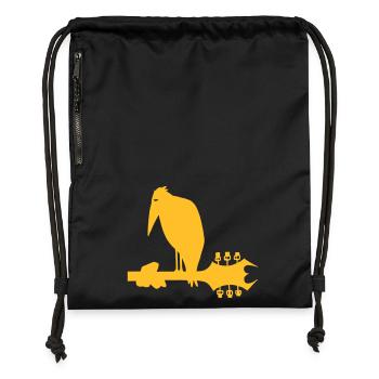 The metalheads Crow - Gymsac made from recycled material - black - Front