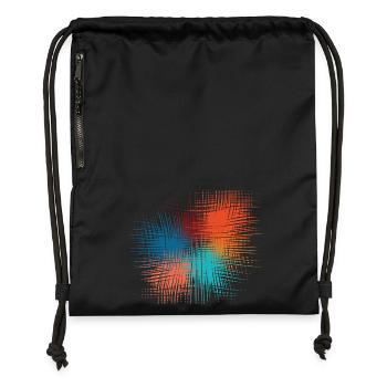 Explosion of colors - Gymsac made from recycled material - black - Front