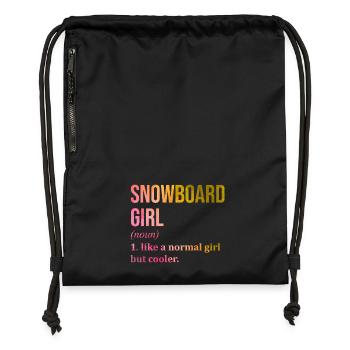 Planche à neige - Sac à cordon en polyester recyclé - noir - Devant
