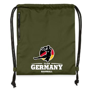 HANDBALL TEAM GERMANY - Turnbeutel aus Recycling-Material - military Green - Vorne